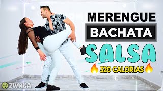 Perder PESO bailando MERENGUE SALSA y BACHATA en 40 Minutos 💯 Clase COMPLETA 🔥🔥 y EFECTIVA [upl. by Hairem]