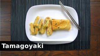 Tamagoyaki  Japanese omelette roll w ham and Cheddar cheese [upl. by Launcelot900]