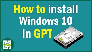 How to install Windows 10 on GPT disk using UEFI bootable USB  Using Rufus [upl. by Holihs]