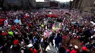 Massive Madison Protest March 12 2011 [upl. by Liahcim]