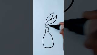 Easy plant pot drawing craftandeducation drawing art artneducation siyaaarteducation [upl. by Ayamat653]