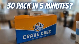 White Castle Crave Case 30PK in 5 Minutes Challenge [upl. by Delfine]