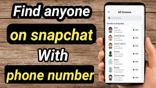 How to find someone on snapchat with phone number 2023 [upl. by Noirda]