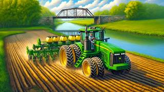 My Real Farmer Dad Shows Me How to Plant in Farming Simulator  Day 10 [upl. by Osmen]