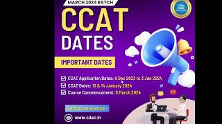 CDAC CCAT March 2024  cdac ccat  cdac ccat exam march 2024  cdac ccat preparation cdac [upl. by Joela]