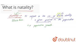 What is natality  CLASS 12  ORGANISMS AND POPULATIONS  BIOLOGY  Doubtnut [upl. by Dilahk788]