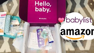 Amazon vs Babylist  Baby registry unboxing March 2020 [upl. by Aratahs]