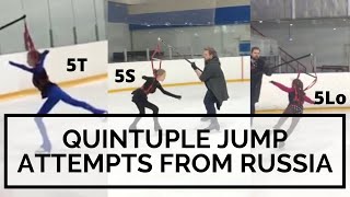 QUINTUPLE JUMP ATTEMPTS From Russia [upl. by Sivartal247]