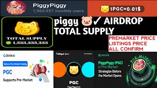 Piggy piggy Airdrop price  piggy piggy PREMARKET listing [upl. by Ahsienroc]