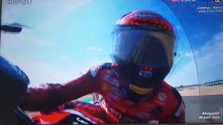 Pecco Bagnaia and Alex Marquez crash Aragon 2024 [upl. by Dhaf]