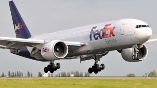 Emergency crash landing FedEx Air Boeing 777 at Larissa Airport [upl. by Hsitirb506]