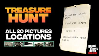 GTA Online Treasure Hunt  All 20 Picture Locations [upl. by Victoria]