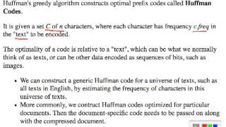 Topic 13 C Huffman Codes [upl. by Nnyleahs]