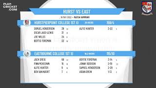 ECB Friendly  Hurstpierpoint College 1st XI v Eastbourne College 1st XI [upl. by Llertak]