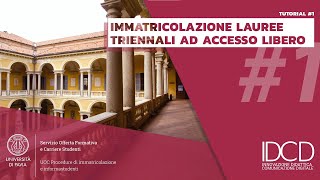 Procedure Immatricolazione  Tutorial 1  Lauree Triennali ad Accesso Libero UNIPV [upl. by Hefter]