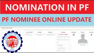 How to add Nominee in PF account online 2024  PF Nominee Update Online pf epfo epf nomination [upl. by Stricklan]