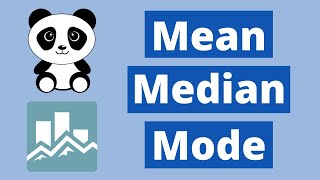 Calculate the mean median and mode in pandas Python [upl. by Jereld]