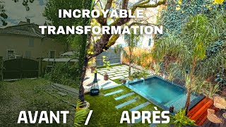 Avant  Après Aménagement de jardin extérieur Je vous amène à Bali [upl. by Eugenle]