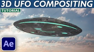 ADD 3D UFO TO YOUR SHOT  After Effects VFX Tutorial Compositing [upl. by Cirdnek]