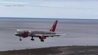 Aeroporto da Madeira Jet2 Boeing 757200 Portuguese Air Force Easyjet Airbus [upl. by Pollerd628]