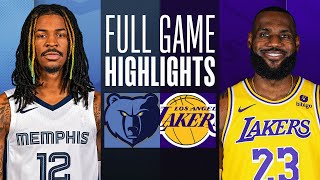 GRIZZLIES at LAKERS  FULL GAME HIGHLIGHTS  January 5 2024 [upl. by Daub]