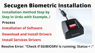 Secugen biometric installation and drivers  resolve Check if SGIBIOSRV is running Status   error [upl. by Yentterb]