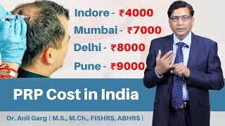 PRP Cost in India  Platelet Rich Plasma for Hair Growth  Per Session Cost of PRP  Dr Anil Garg [upl. by Rfinnej]