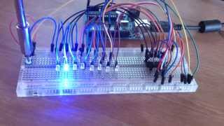 Using a shift register 74HC595N with Arduino [upl. by Ponton]