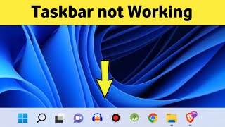 Taskbar Not Working in Laptop  Laptop me Taskbar Chal Nahi Raha hai  How to Fix Taskbar [upl. by Sweet]