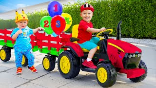 Oliver Rides a Tractor  A Learning Journey  Numbers and More [upl. by Raffo]