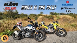 KTM 250 Adventure VS Suzuki VStrom 250SX [upl. by Chev]