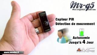 MICRO CAMERA PORTABLE AVEC DÉTECTION DE MOUVEMENT PIR SECUTECFR [upl. by Samuele]