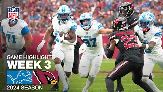 Detroit Lions vs Arizona Cardinals Game Highlights  NFL Season 2024 Week 3 [upl. by Aisatsan]