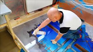 3D Boden selber machen  3D Floor Resin Epoxy  Epoxidharz Premium [upl. by Enrique231]