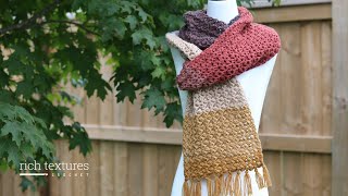 Acorn Scarf Crochet Pattern [upl. by Sillek939]