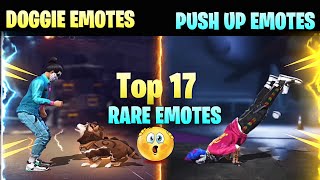 Top 17 Rare Emotes of Free Fire Battleground  Free Fire के कुछ ऐसी Emotes जो काफ़ी पसंदीदा है [upl. by Oswald419]