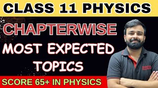 Chapterwise Most Expected Topics for Class 11th Physics for Final Examination I Score 65 in Physics [upl. by Aryajay]