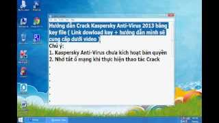 Hướng dẫn crack Kaspersky AntiVirus 2013 [upl. by Pritchard]