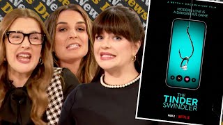 Casey Wilson Danielle Schneider and Drew React to a Tinder Swindler Dating Show  Drews News [upl. by Bringhurst242]