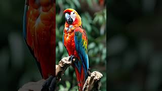 Scarlet Macaw scarletmacaw tropicalbirds colorfulbirds rainforestwildlife bird [upl. by Farrica]