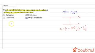 Which one of the following phenomena is not explained by Huygens construction of wavefront [upl. by Nitsoj905]