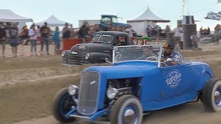 Roll and Flat 2019  Hotrod Beach Race Caorle [upl. by Annaeirb673]