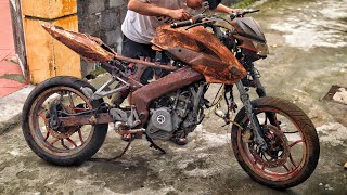 Restoration old rusty KAWASAKI Z200 motorcycles 2  KAWASAKI Z200 motorcycle engine restoration [upl. by Aisatal]