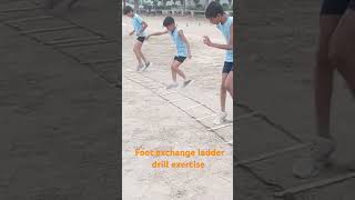 Foot exchange ladder drill exercise To improve the speed and agility [upl. by Ohara]