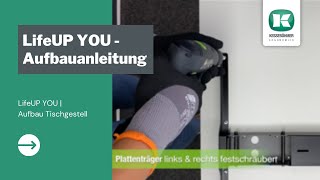 Montageanleitung LifeUP YOU  Tischgestell aufbauen  Höhenverstellbarer Schreibtisch [upl. by Llerdnek]