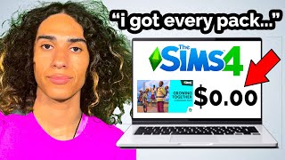 Get ALL Sims 4 Packs for FREE FCKING EASY No Shady BS [upl. by Hamlet204]