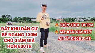 Chủ ngộp quá rồi giảm giá bán lô đất mặt tiền ngang 130m tại Củ Chi [upl. by Ondine488]