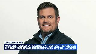 Man suspected of killing UnitedHealthcare CEO flashed smile at hostel worker [upl. by Amalbergas]