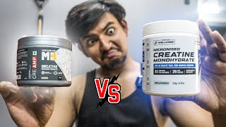 Wellcore Creatine vs Muscleblaze Creatine Creamp  Best Creatine Monohydrate [upl. by Eignat]