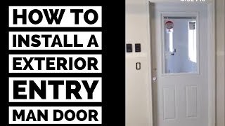 How to lift and hang a heavy door by yourself [upl. by Nnasor]